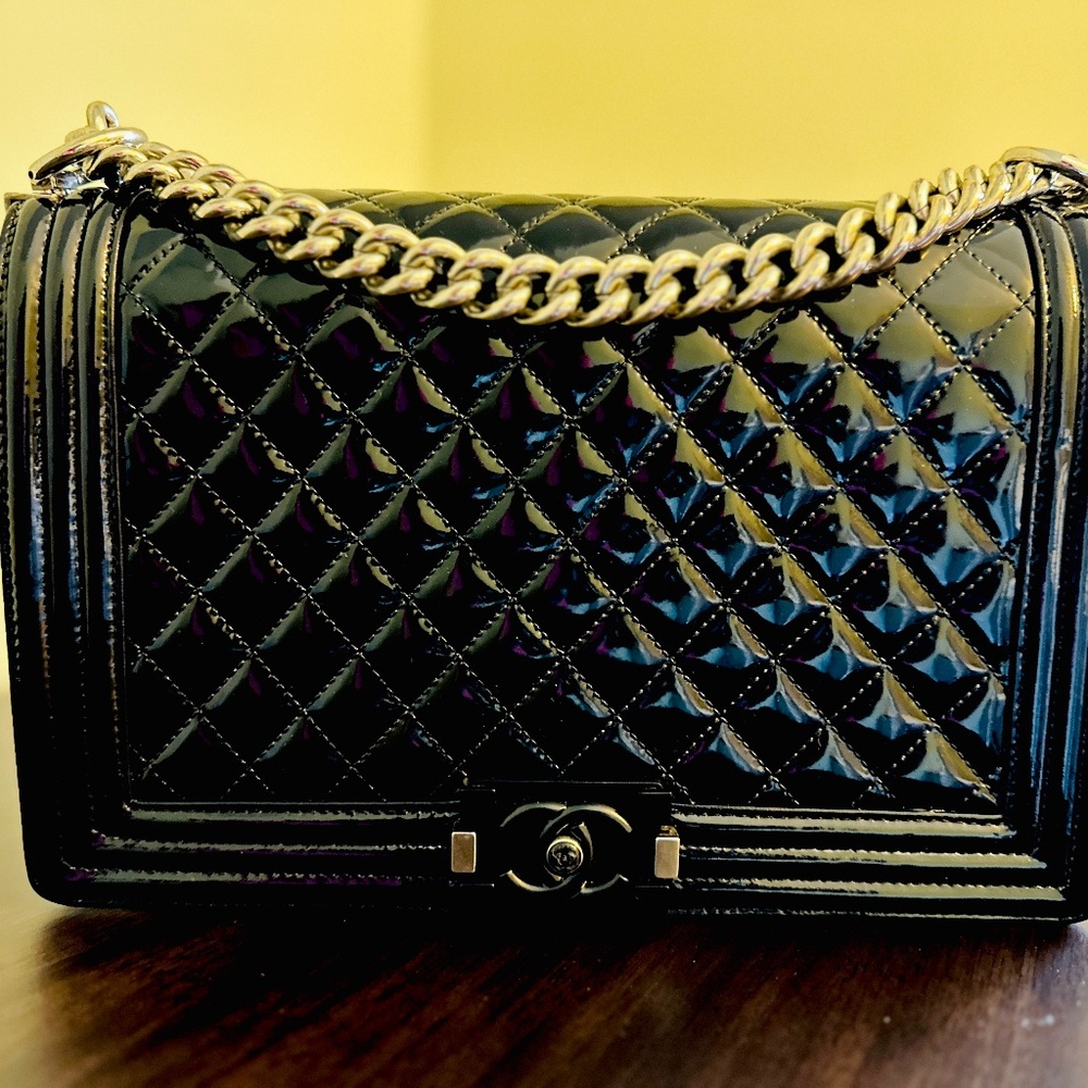 Chanel large Boy flap in Black